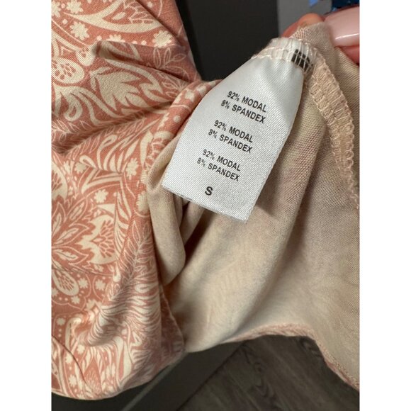 Rachel Pally Pink Floral Long Sleeve Midi Dress S Modal/Spandex - Picture 4 of 4